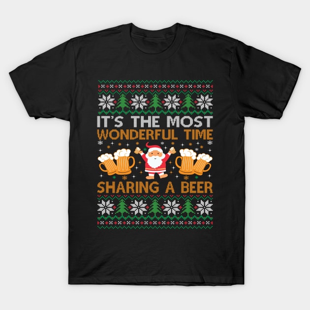 its the most wonderful time sharing a beer T-Shirt by MZeeDesigns